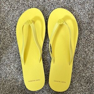 Tory Burch Flip Flops Sunny Yellow Sandals Size 9